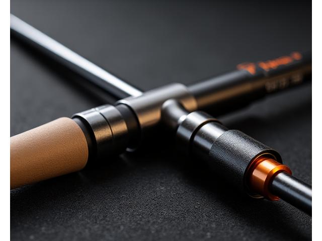 精密加工されたリールハンドルシャフトとノブ